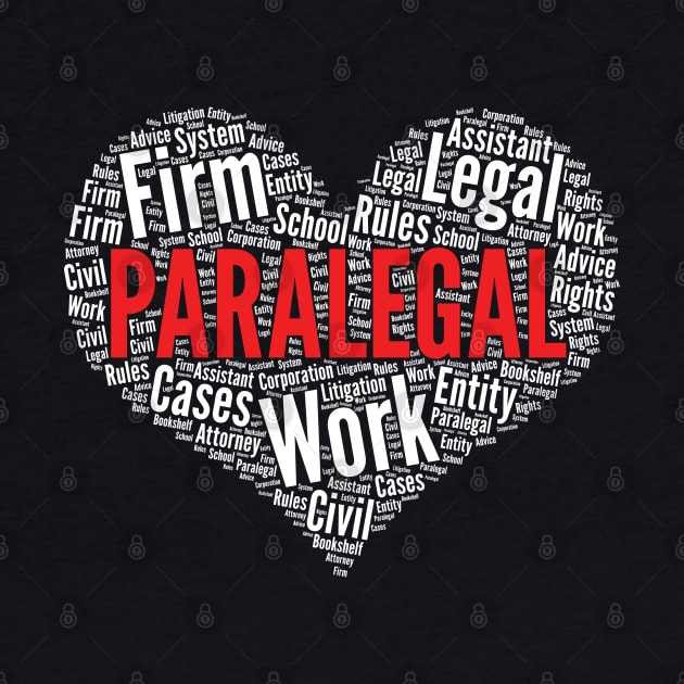 Paralegal Heart Shape Word Cloud Design product by theodoros20